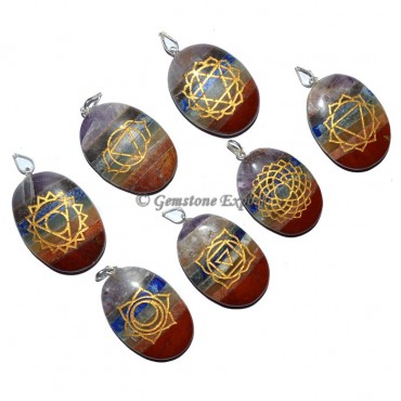 Engraved Chakra Pendants