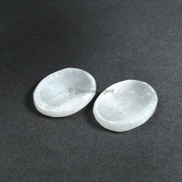 Selenite Worry Stone Oval