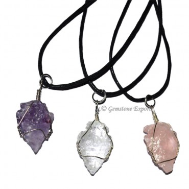 Quartz Arrowheads Neacklace