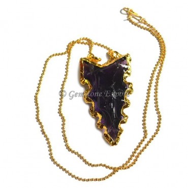 Amethyst Fashion Arrowheads Necklace