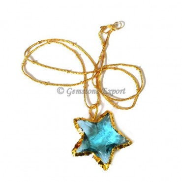 Sky-blue Star Point Necklace