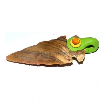 Tibetan Arrowheads Pendants with Green Cap