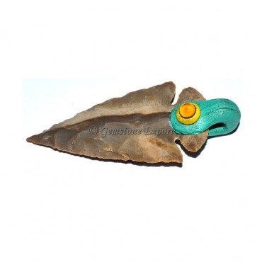 Tibetan Fancy Agate Arrowheads Pendants