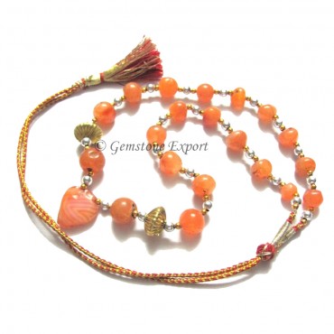 Akik Agate Round Beads Necklce