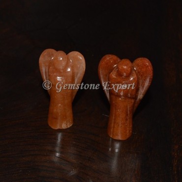 Peach Aventurine Angel 1.50 Inch