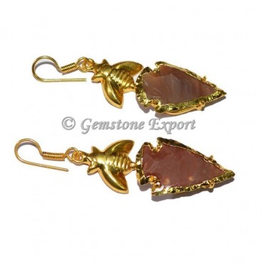 Jasper Electroplated Earring