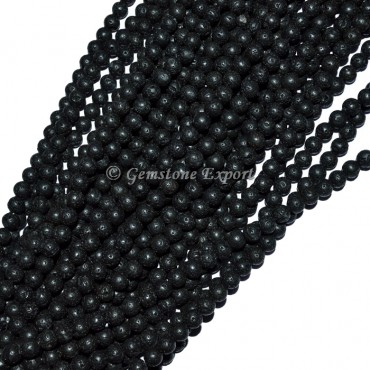 Lava Stone Round Beads Line