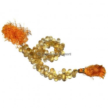 Citrine Drop Faceted Beads