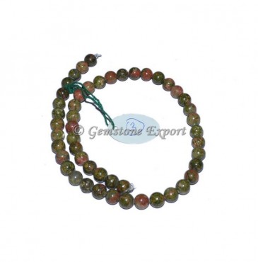 Unakite Round Stone Beads