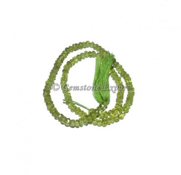 Peridot Faceted Rondelle Gems Beads