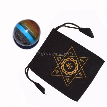 Chakra Bonded Ball with Printed Pouch