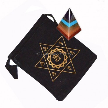 Chakra Bonded Pyramids with Printed Pouch