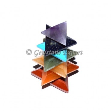 Seven Chakra Bonded Triangle Pyramids Tower