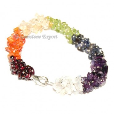 Seven Chakra Chips Bracelets