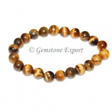 Tiger Eye Round Bracelets