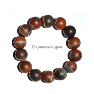 Red Onyx Banded Round Bracelets