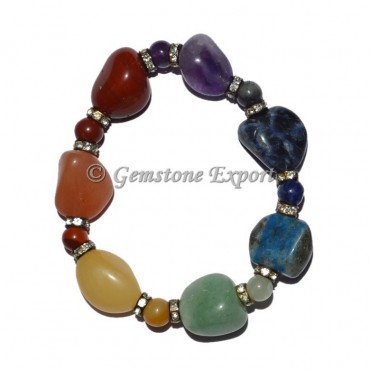 Chakra Tumbled and Chakra Beads Bracelets