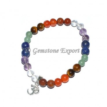 Chakra Bracelets With Om Charm