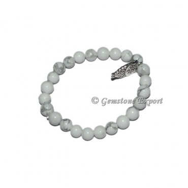 Owl Charm White Howlite Bracelets