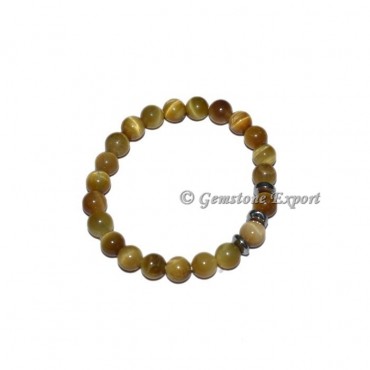 Round Charm Lemon Tiger Eye Bracelets