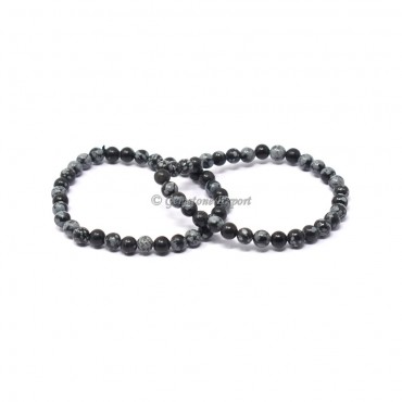 Snowflake Obsidian Bracelet