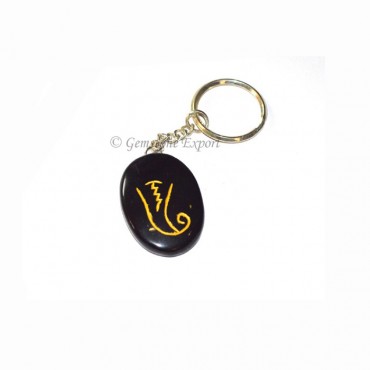 Black Agate Master Keychain