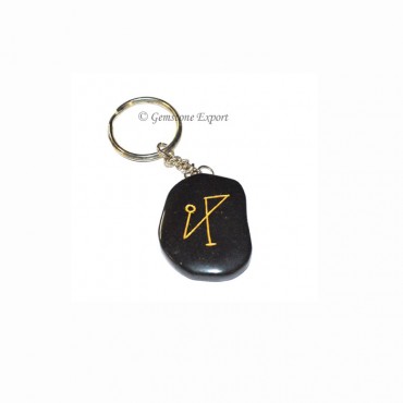 Black Agate Arch Keychain