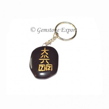 Black Stone Reiki Keychain