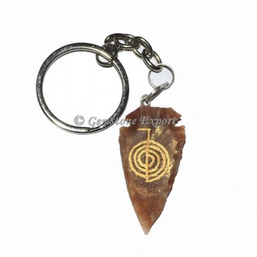 Choko Reiki Engraved Arrowheads Keyring