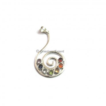 Chakra Hanging Spiral Pendants