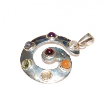 Seven Chakra Silver Pendants