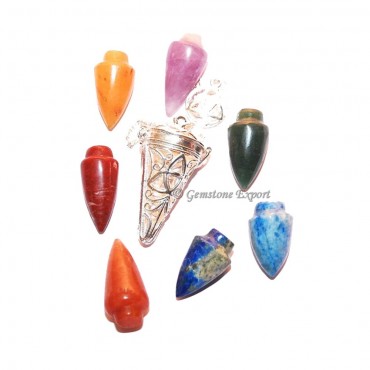 Triquetra Chakra Cone Cage Pendulums