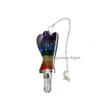 Seven Chakra Bonded Angel Pendulum