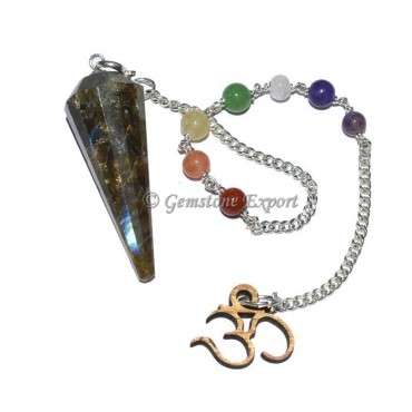 Labradorite 7 Chakra Pendulum