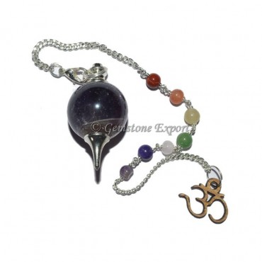 Amethyst Sphere Chakra Dowsing Pendulum