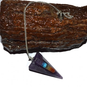 Amethyst Rocket Chakra Pendulum