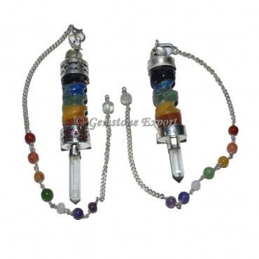 7 Chakra Bonded Spiral Pendulum