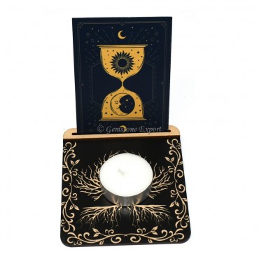 Root Design Tealight Candle Holder with Card Stand