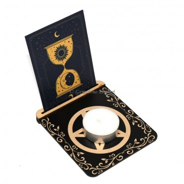 Pentacle Tealight Candle Holder with Card Stand