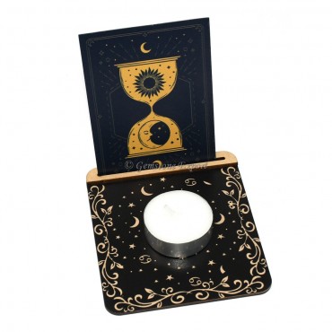 Celestial Stars Tealight Candle Holder with Card Stand