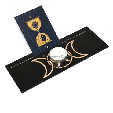 Triple Moon Tealight Candle Holder with Card Slot