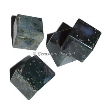 Moss Agate Cubes