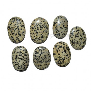 Dalmatian Jasper Oval Cabs