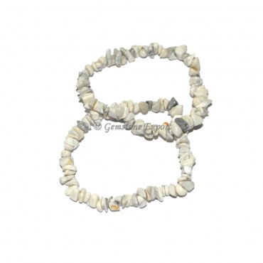 Howlite Chips Bracelets