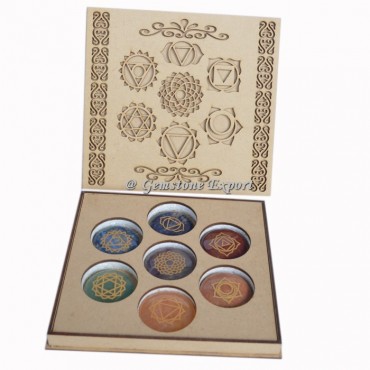 Seven Chakra Symbol Wooden Gift Box