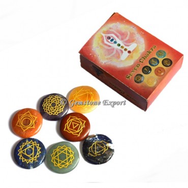 Seven Chakra Set Engraved With Box