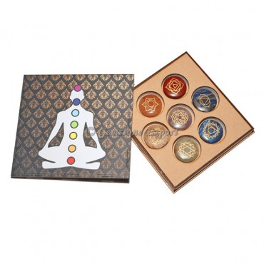 Seven Chakra Set With Wooden Gift Box