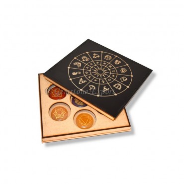 Zodiac Signs With Engraved Seven Chakra Gift Box