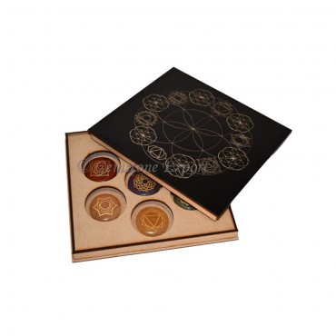 Engraved Seven Chakra Gift Box With Seed of Life