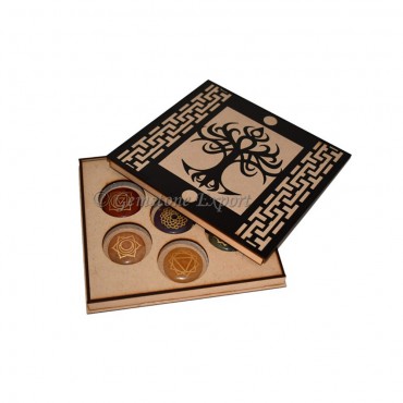 Engraved Seven Chakra Gift Box With Unique Tree Of Life Design